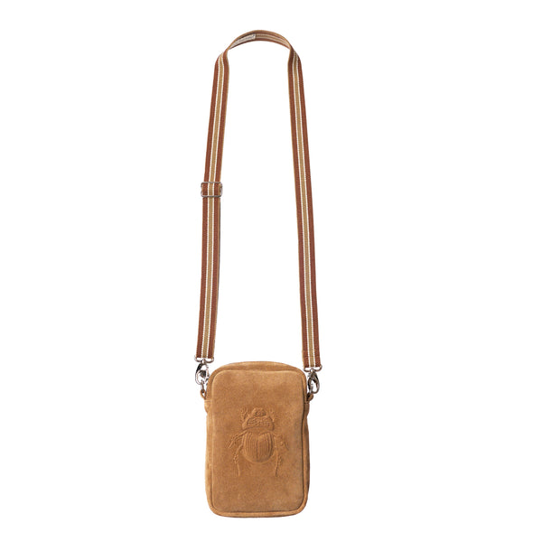 gabriele frantzen Crossbody Bag - Scarabmotive Suede Cappuccino