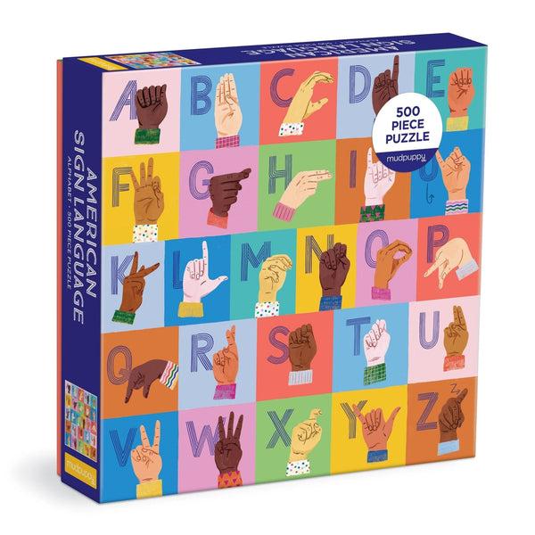 galison American Sign Language Alphabet 500 Piece Family Puzzle