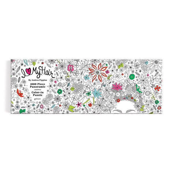 Galison Andrea Pippins Flowers In Your Hair Color-In 1000 Piece Panoramic Puzzle