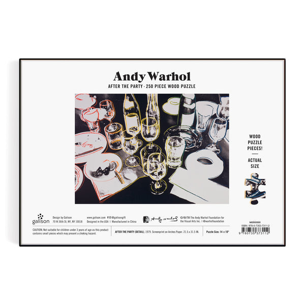 Galison Andy Warhol After The Party 250 Piece Wood Puzzle