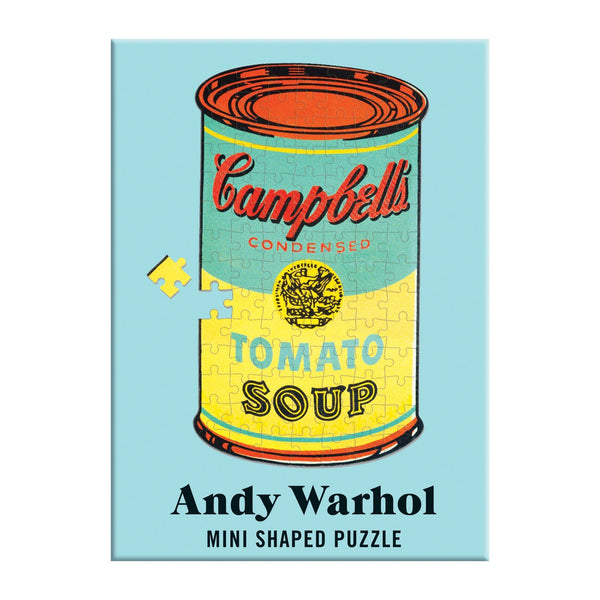 Galison Andy Warhol Campbell's Soup 100 Piece Mini Shaped Jigsaw Puzzle