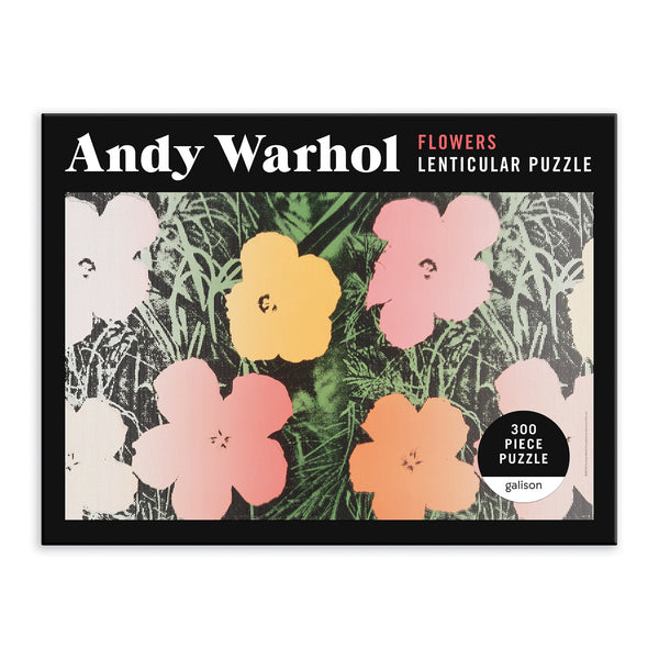Galison Andy Warhol Flowers 300 Piece Lenticular Jigsaw Puzzle