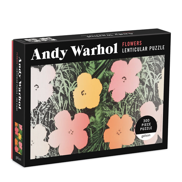 galison Andy Warhol Flowers 300 Piece Lenticular Jigsaw Puzzle