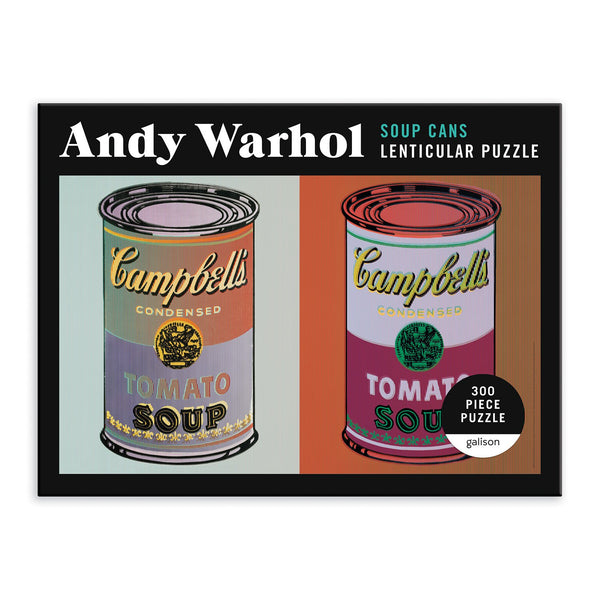 Galison Andy Warhol Soup Cans 300 Piece Lenticular Jigsaw Puzzle