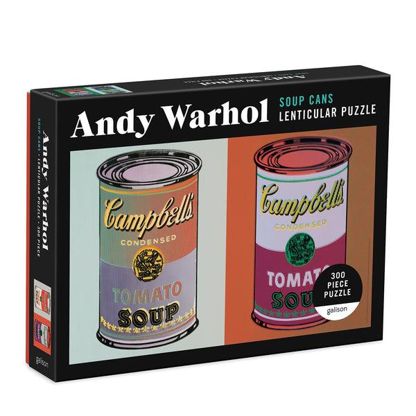 galison Andy Warhol Soup Cans 300 Piece Lenticular Jigsaw Puzzle