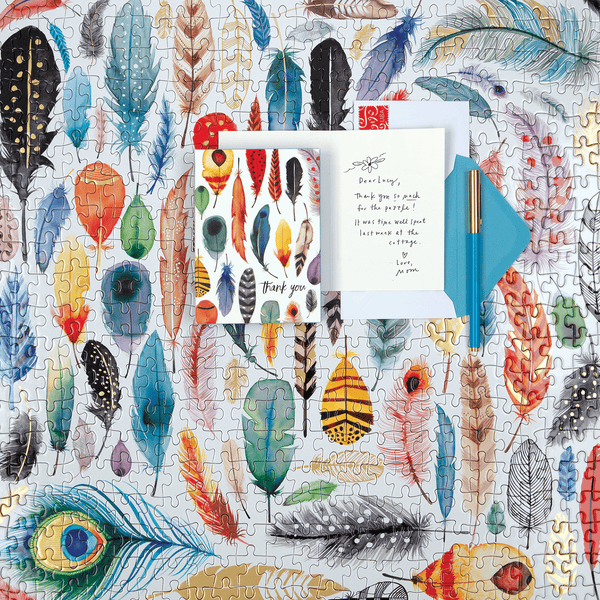 Galison Arrows & Feathers 500 Piece Foil Jigsaw Puzzle