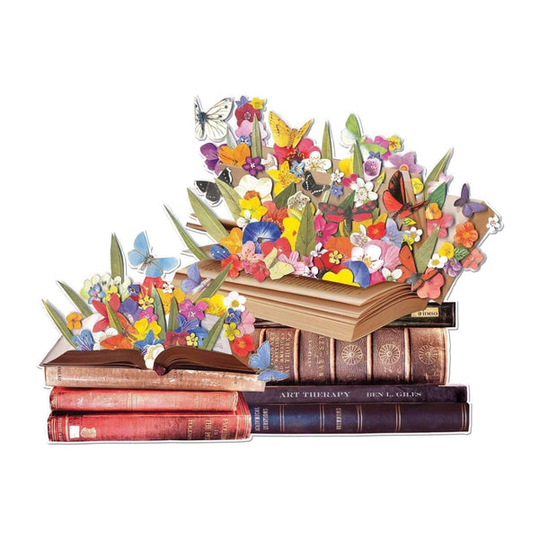 Galison Ben Giles Blooming Books 750 Piece Shaped Jigsaw Puzzle