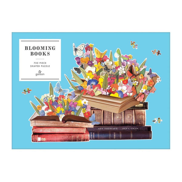 Galison Ben Giles Blooming Books 750 Piece Shaped Jigsaw Puzzle
