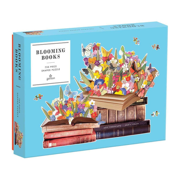 galison Ben Giles Blooming Books 750 Piece Shaped Jigsaw Puzzle