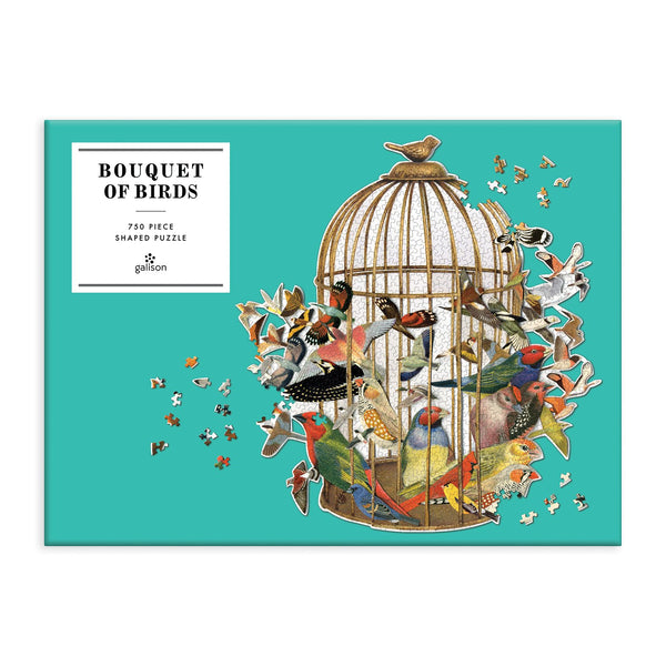 Galison Bouquet Of Birds 750 Piece Shaped Jigsaw Puzzle