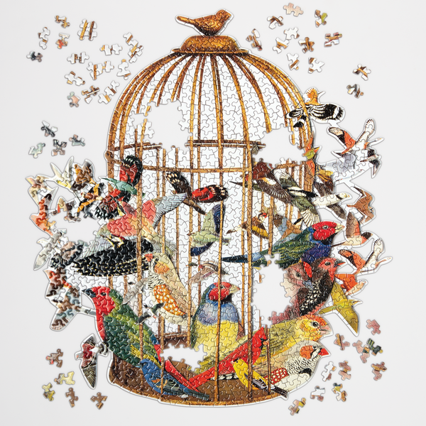 Galison Bouquet Of Birds 750 Piece Shaped Jigsaw Puzzle