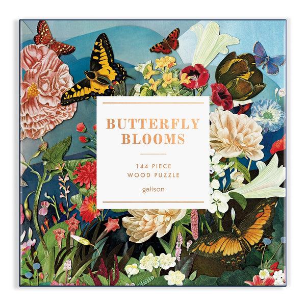 Galison Butterfly Blooms 144 Piece Wood Jigsaw Puzzle