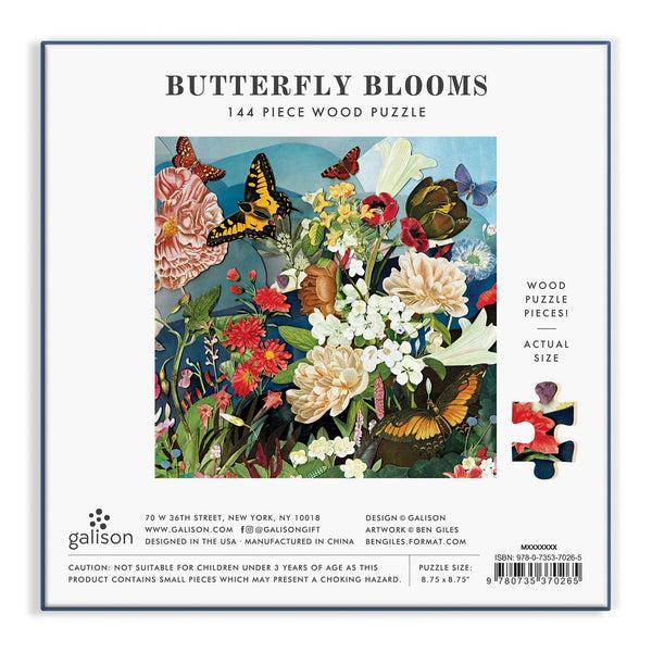 Galison Butterfly Blooms 144 Piece Wood Jigsaw Puzzle