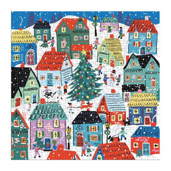 Galison Christmas In The Village 500 Piece House Puzzle