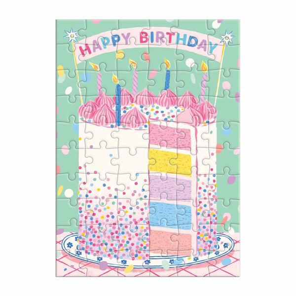 Galison Confetti Birthday Cake Greeting Card Puzzle