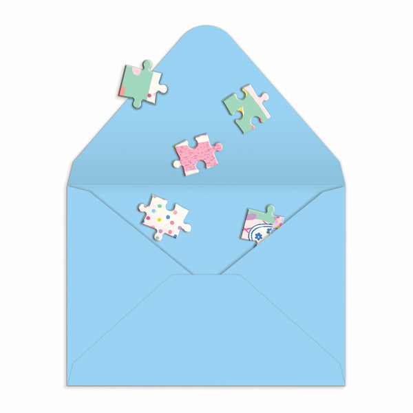 Galison Confetti Birthday Cake Greeting Card Puzzle