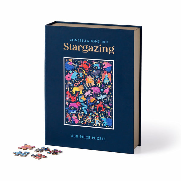 galison Constellations 101: Stargazing 500 Piece Book Puzzle