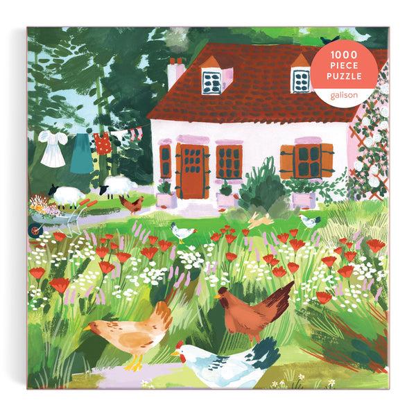 Galison Cottage Wildflowers 1000 Piece Puzzle In A Square Box