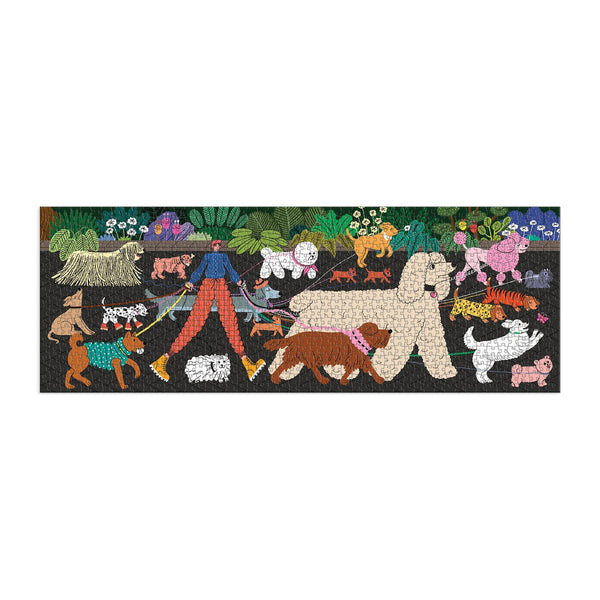 Galison Dog Walk 1000 Piece Panoramic Jigsaw Puzzle