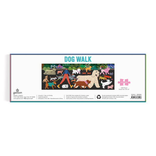 Galison Dog Walk 1000 Piece Panoramic Jigsaw Puzzle