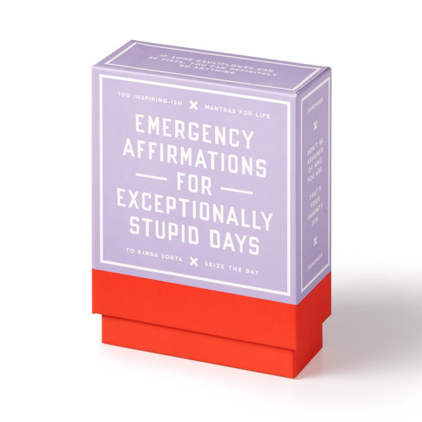 Galison Emergency Affirmations For Exceptionally Stupid Days Card Deck
