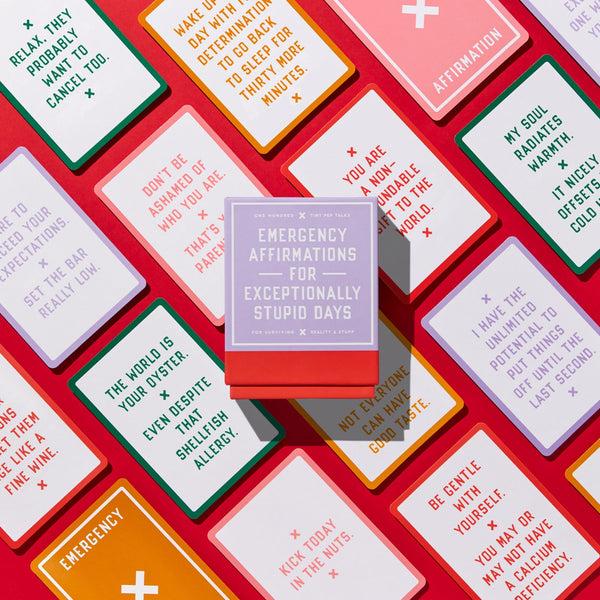 Galison Emergency Affirmations For Exceptionally Stupid Days Card Deck