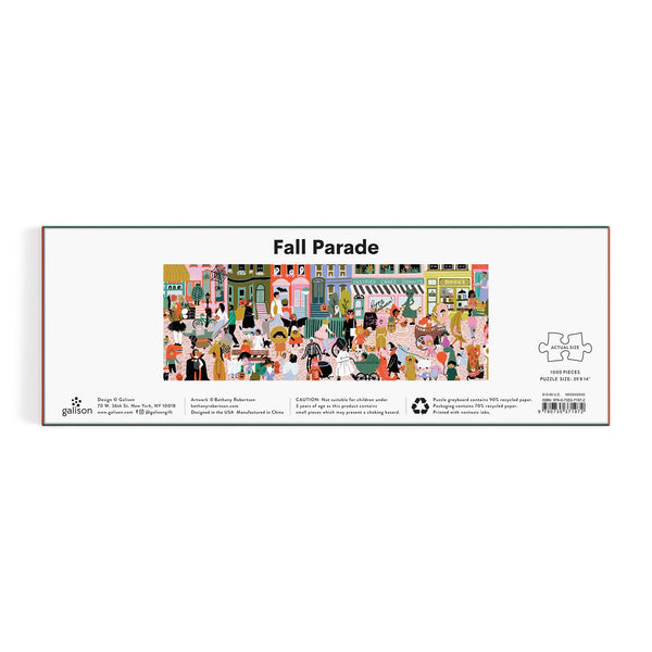 Galison Fall Halloween Parade 1000 Piece Panoramic Puzzle