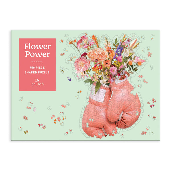 Galison Flower Power 750 Piece Shaped Jigsaw Puzzle