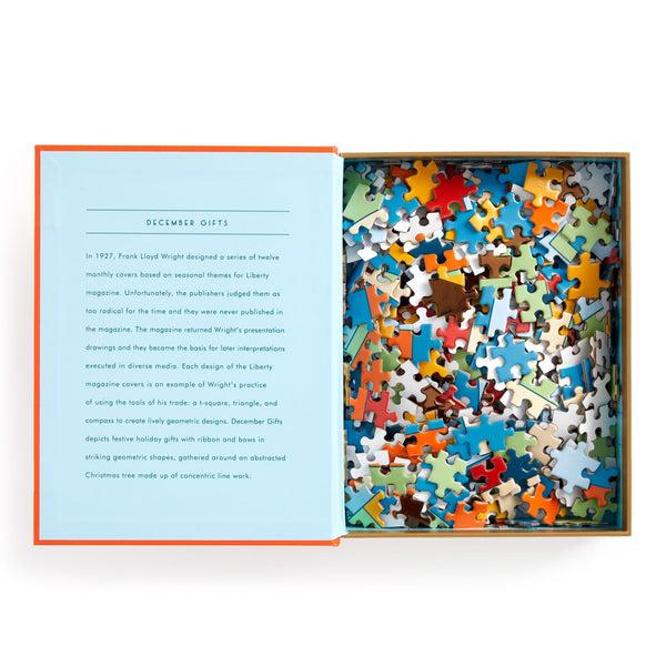Galison Frank Lloyd Wright December Gifts 500 Piece Book Puzzle