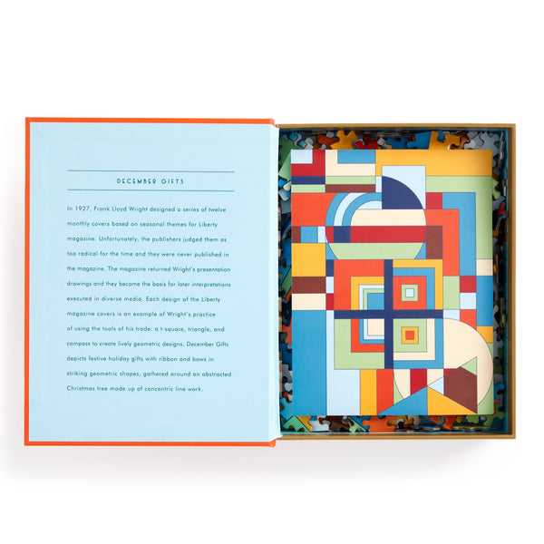 Galison Frank Lloyd Wright December Gifts 500 Piece Book Puzzle