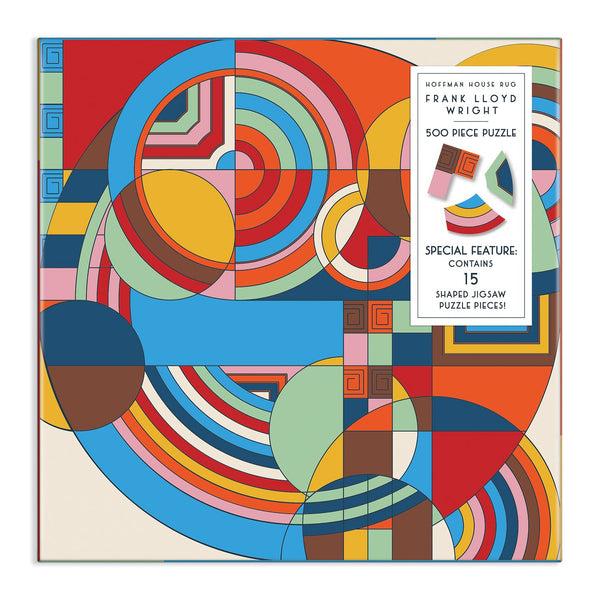 Galison Frank Lloyd Wright Hoffman House Rug 500 Piece Puzzle With Shaped Pieces