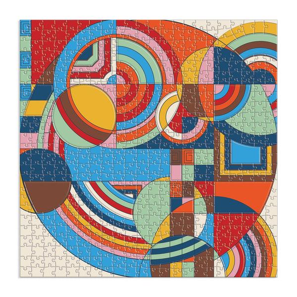 Galison Frank Lloyd Wright Hoffman House Rug 500 Piece Puzzle With Shaped Pieces