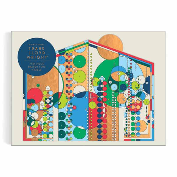 Galison Frank Lloyd Wright Midway Mural 750 Piece Shaped Foil Puzzle