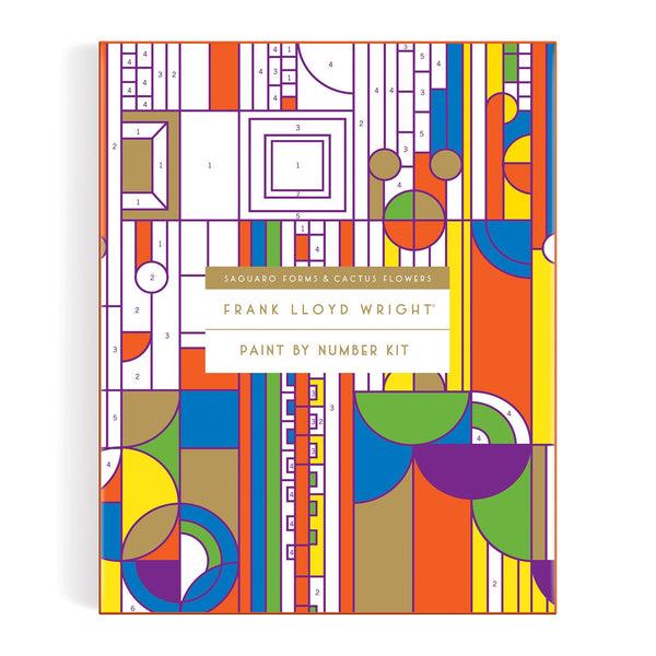 Galison Frank Lloyd Wright Saguaro Cactus And Forms Paint By Number Kit