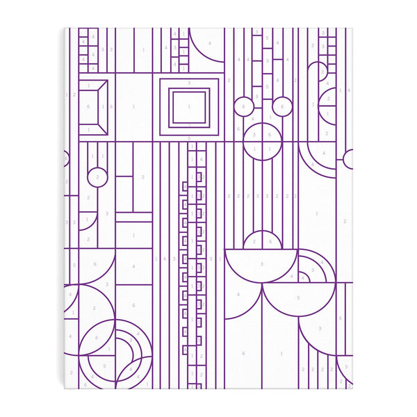 Galison Frank Lloyd Wright Saguaro Cactus And Forms Paint By Number Kit