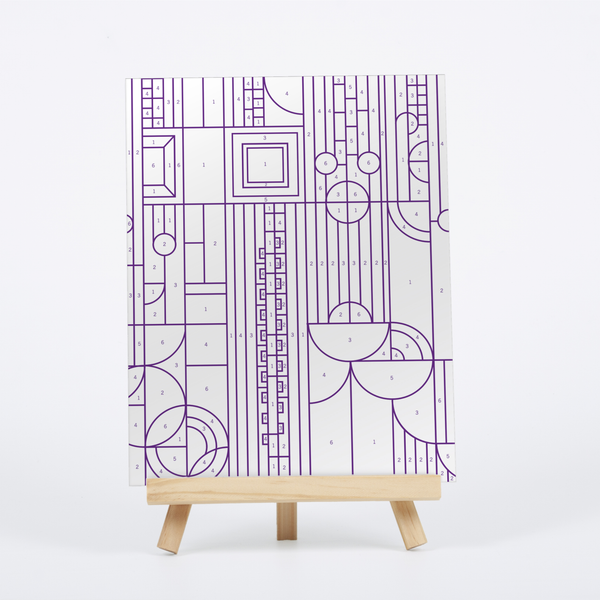 Galison Frank Lloyd Wright Saguaro Cactus And Forms Paint By Number Kit