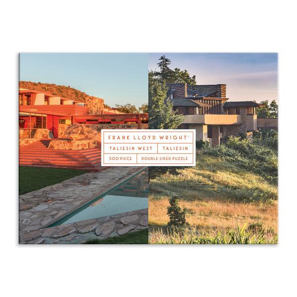 Galison Frank Lloyd Wright Taliesin And Taliesin West Double-Sided 500 Piece Jigsaw Puzzle