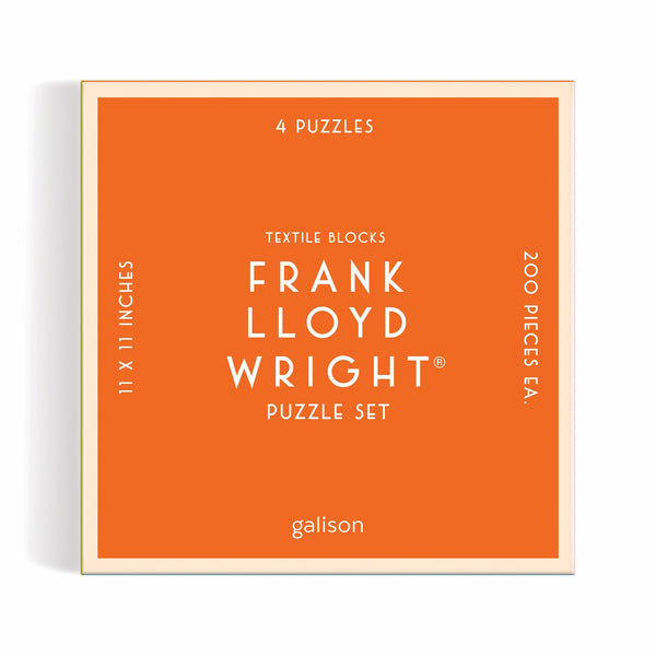 Galison Frank Lloyd Wright Textile Blocks Set Of 4 Puzzles