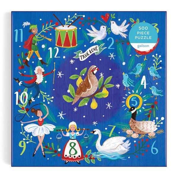 Galison 12 Days Wreath 500 Piece Puzzle