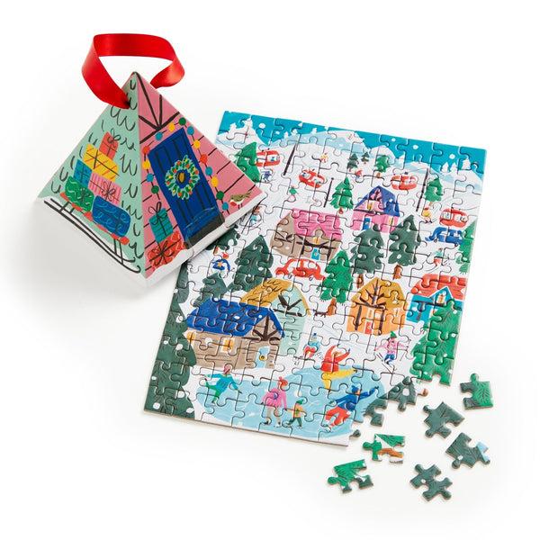 Galison Alpine Cottage 130 Piece Puzzle Ornament