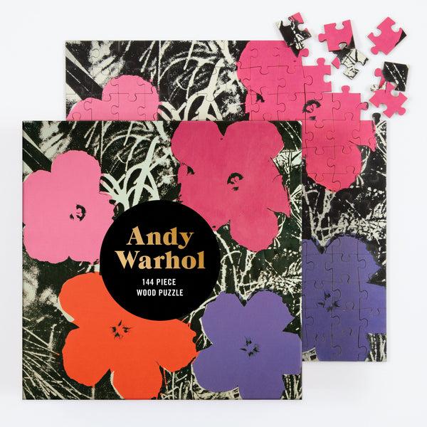 Galison Andy Warhol Flowers 144 Piece Wood Puzzle