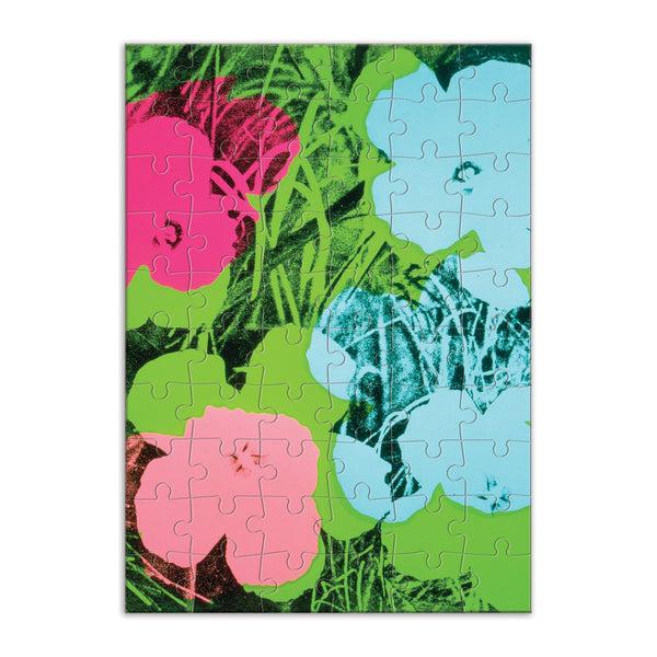 Galison Andy Warhol Flowers Greeting Card Puzzle