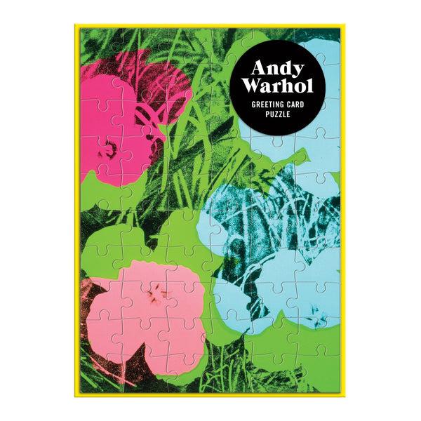 galison Andy Warhol Flowers Greeting Card Puzzle
