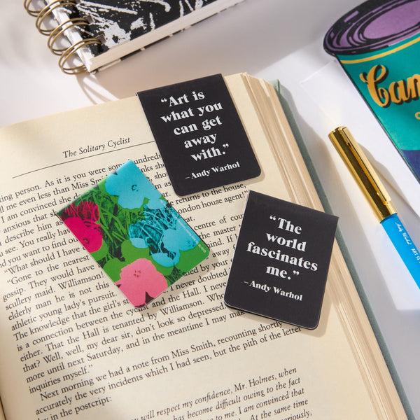 Galison Andy Warhol Flowers Magnetic Bookmarks