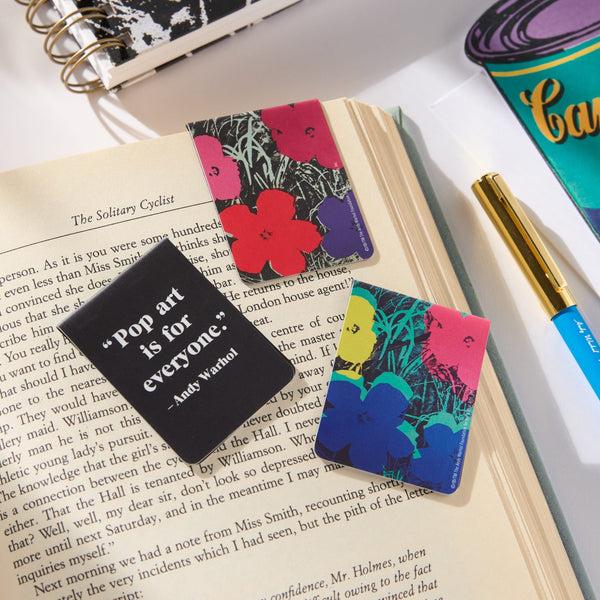 Galison Andy Warhol Flowers Magnetic Bookmarks