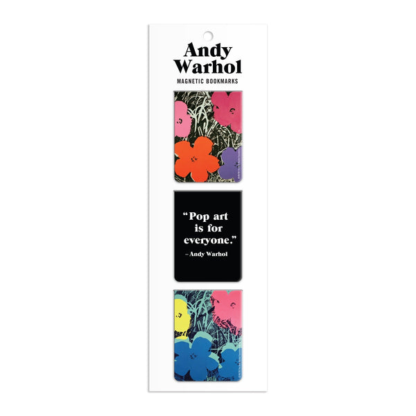 galison Andy Warhol Flowers Magnetic Bookmarks