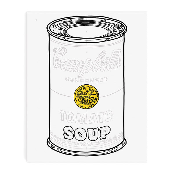 Galison Andy Warhol Soup Can Paint By Number Kit
