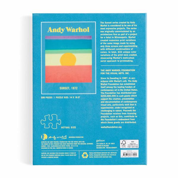 Galison Andy Warhol Sunset 500 Piece Book Puzzle