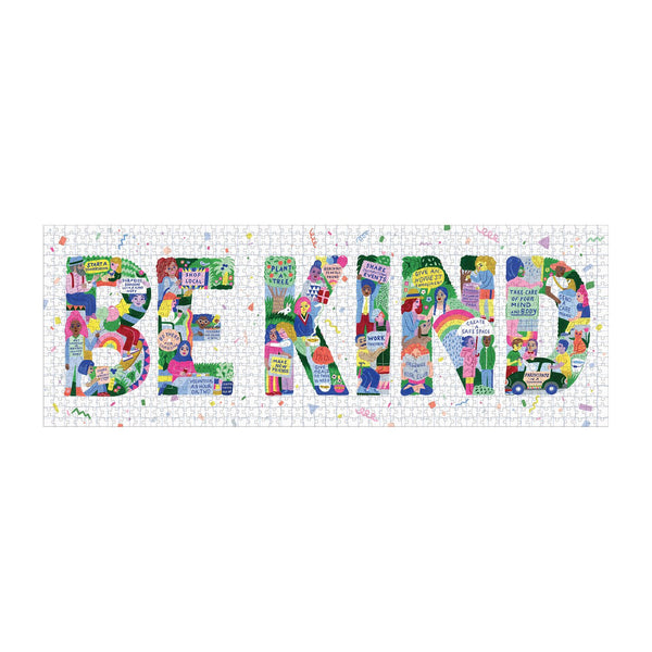 Galison Be Kind 1000 Piece Panoramic Jigsaw Puzzle