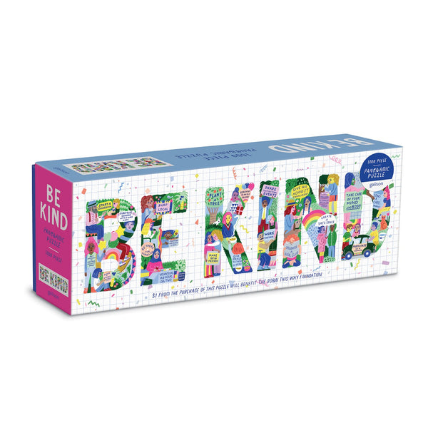 galison Be Kind 1000 Piece Panoramic Jigsaw Puzzle